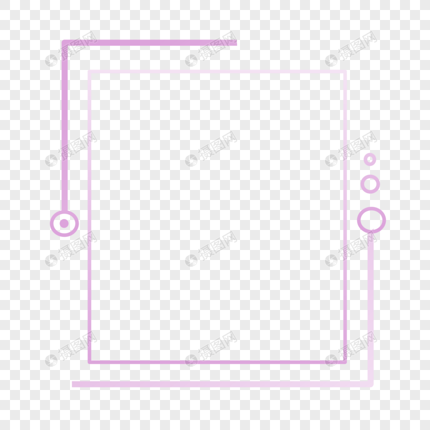 科技风简约粉色渐变圆圈边框图片