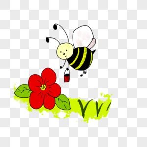 采蜜的蜜蜂图片