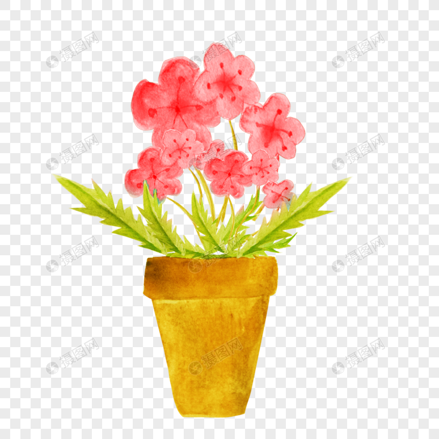 手绘/卡通元素 一盆花.