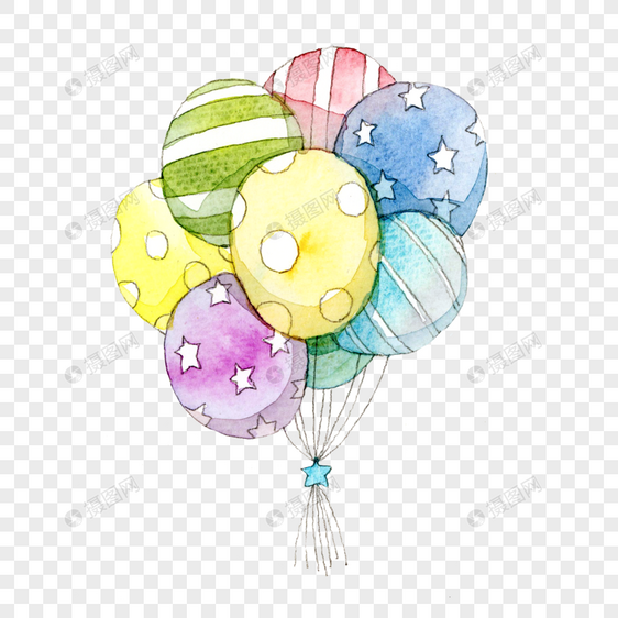 节日彩色气球图片