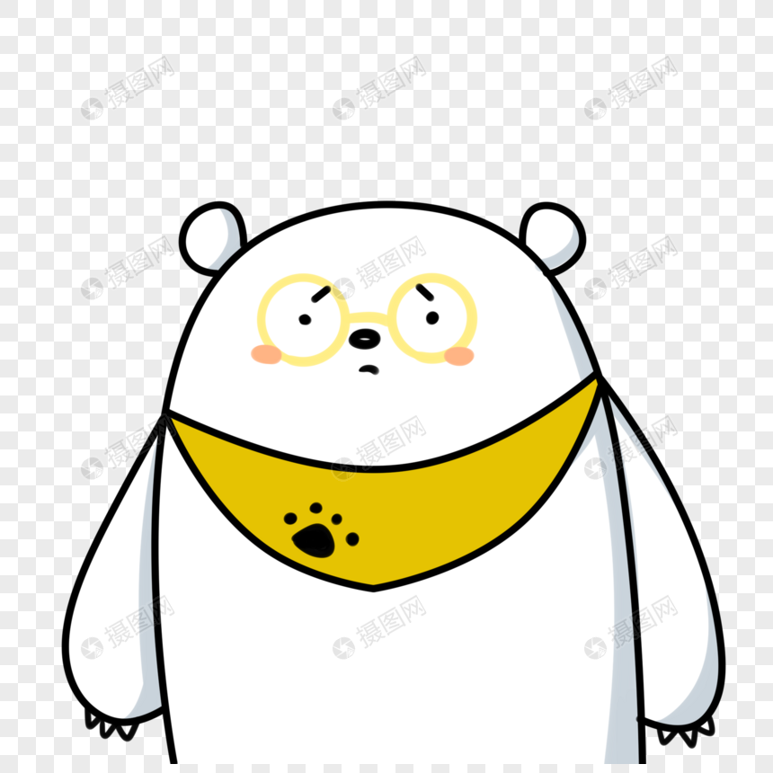呆头熊不开心表情包