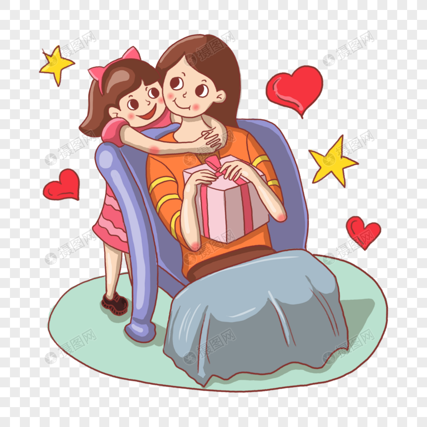 抱着妈妈的孩子