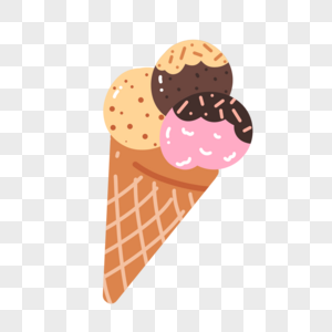 夏日彩色冰淇淋图片