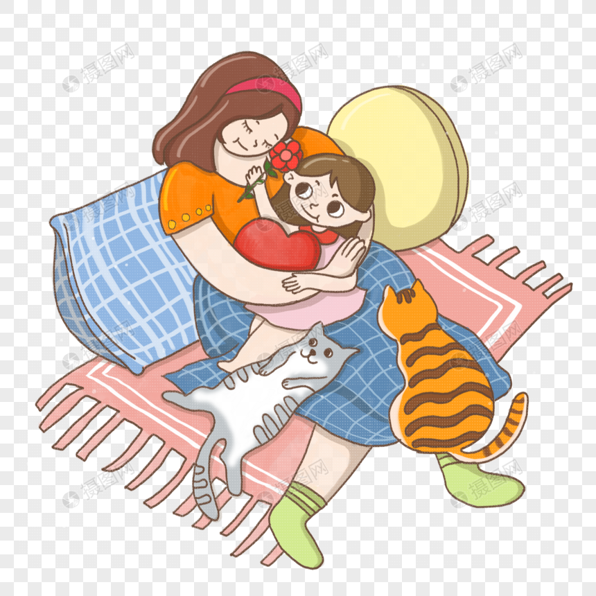 抱着孩子的妈妈