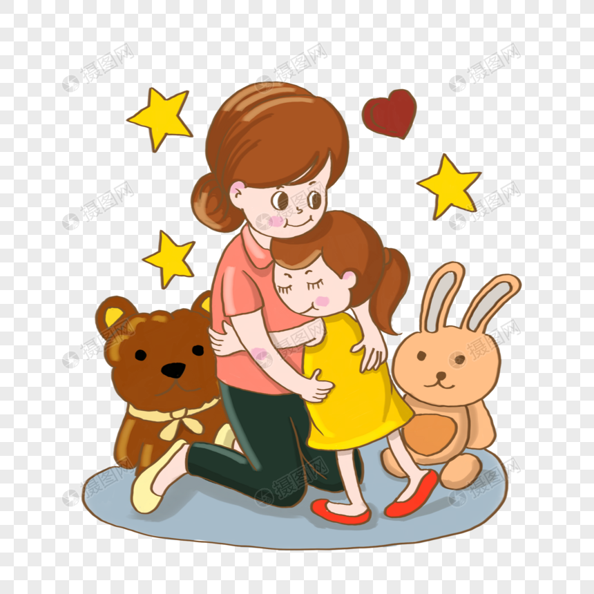 抱着孩子的妈妈