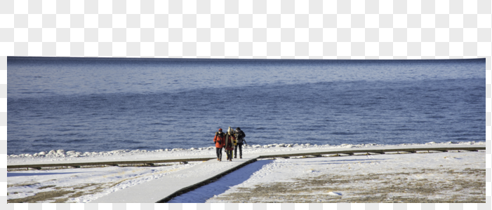 新疆赛里木湖冬季风光图片