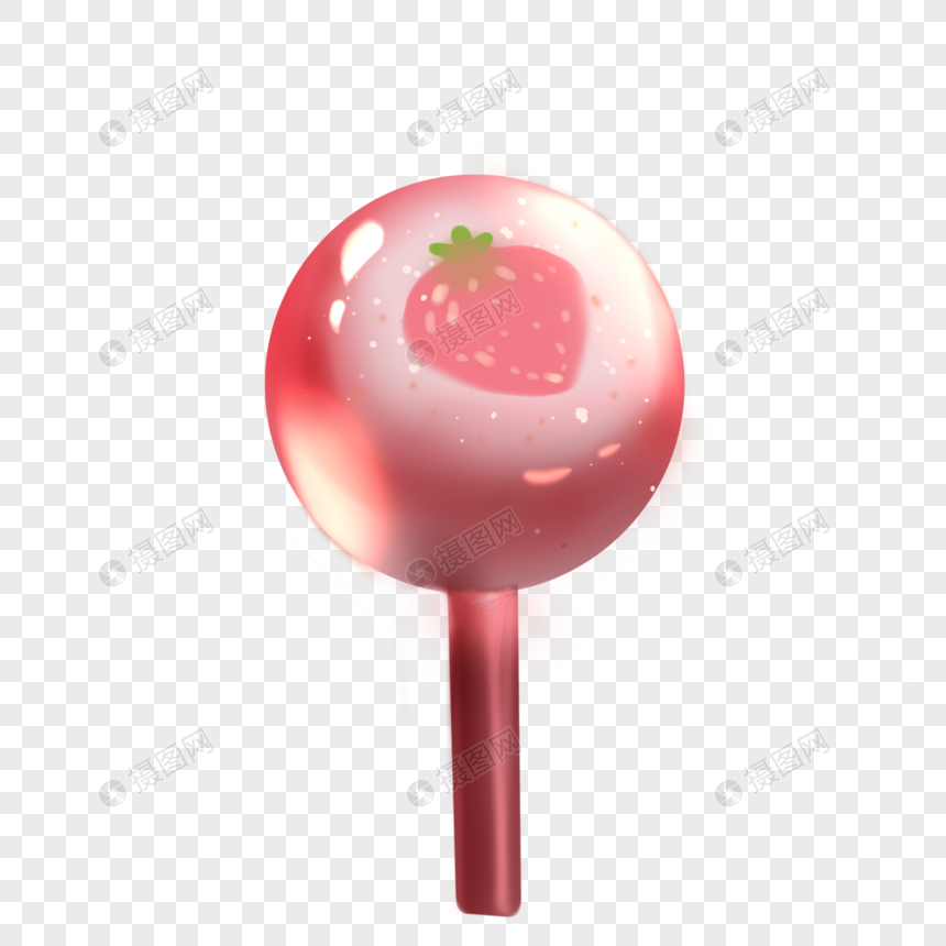草莓棒棒糖