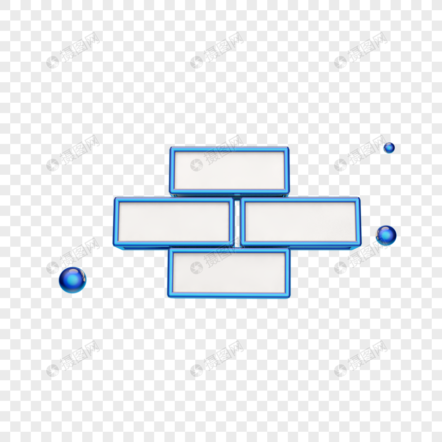 创意蓝色建筑材料图标图片