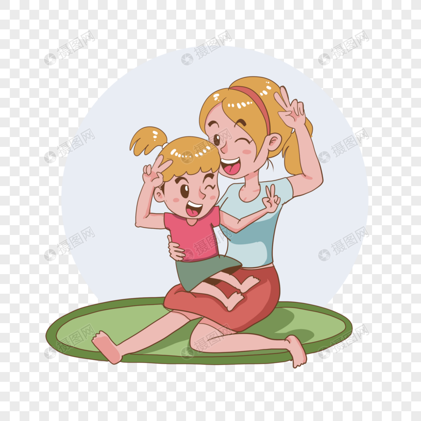 抱着孩子的母亲