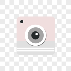 浅粉色扁平相机图片