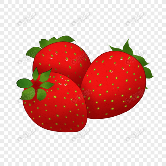 卡通创意水果草莓插图图片