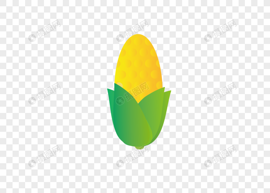 AI矢量图立体蔬果类元素玉米图片