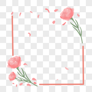 花朵飘落的边框图片