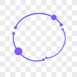 电商节科技风蓝色紫色圆圈线条简约边框图片