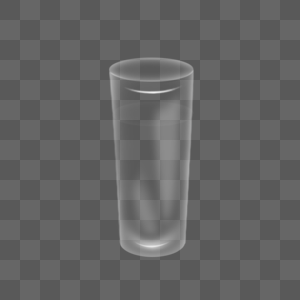 PSD玻璃水杯元素图片