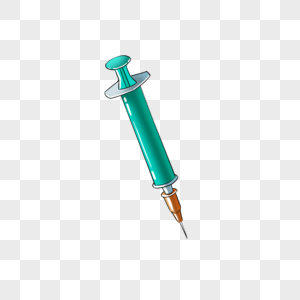 绿色针管注射器图片