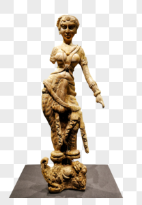 阿富汗贝格拉姆文物恒河女神像高清图片