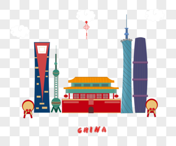 建筑中国结高清图片素材