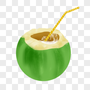 一个椰子图片