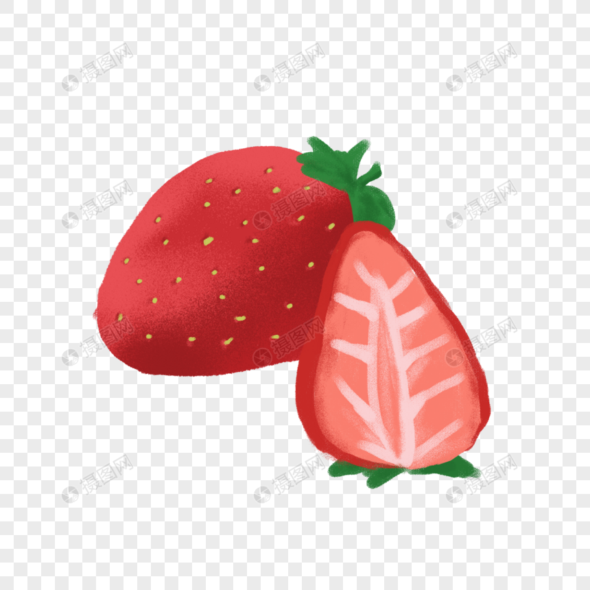 夏日甜美草莓水果红色图片