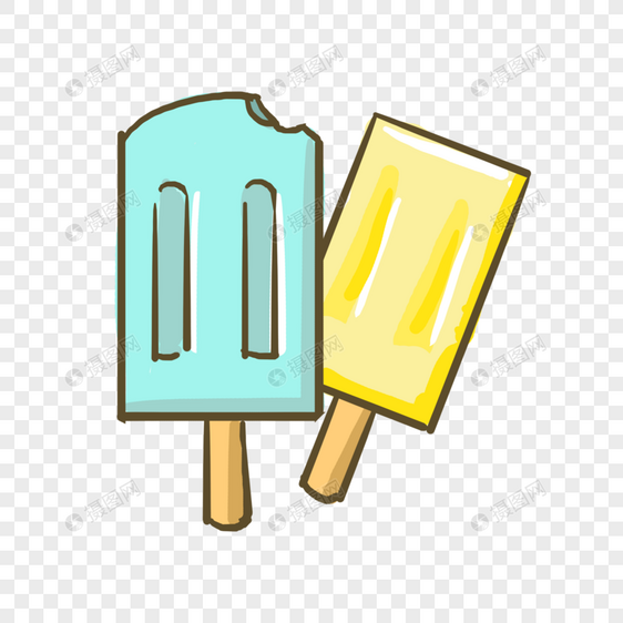 夏日冰棍冰淇淋冰棒雪糕立夏炎热清凉图片