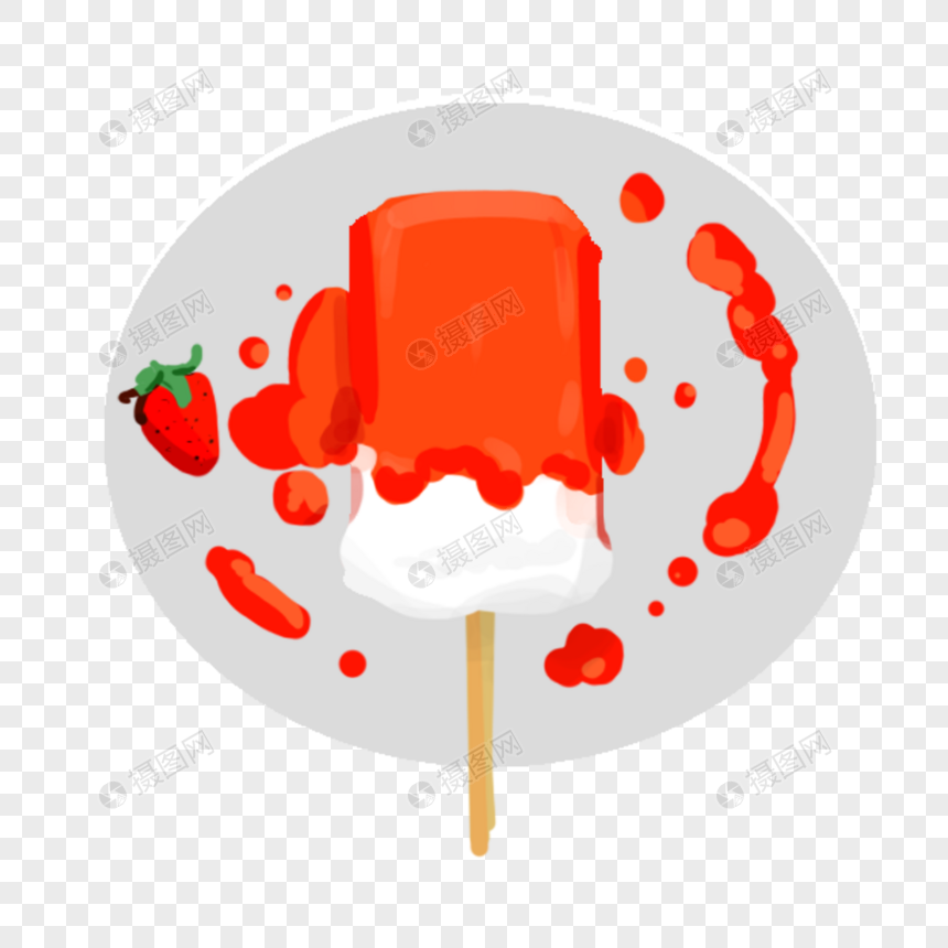 草莓冰糕图片