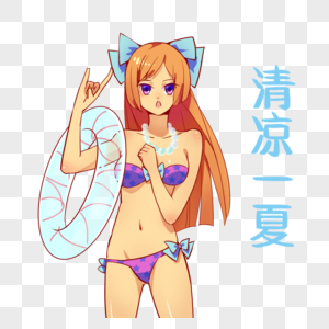 夏日 小女孩 萝莉 清凉一夏 叶子 乘凉高清图片