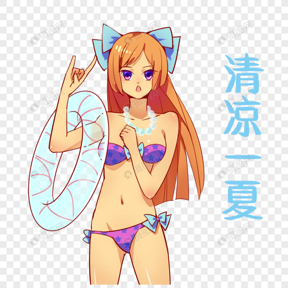 夏日 小女孩 萝莉 清凉一夏 叶子 乘凉图片