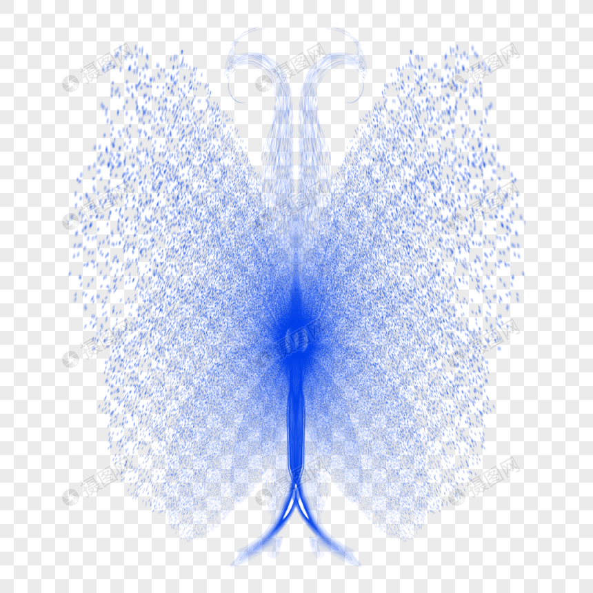 蓝色蝴蝶光效图片