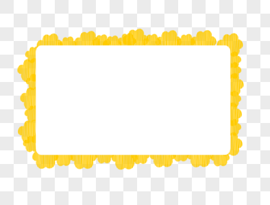 花纹边框黄色卡片边框高清图片