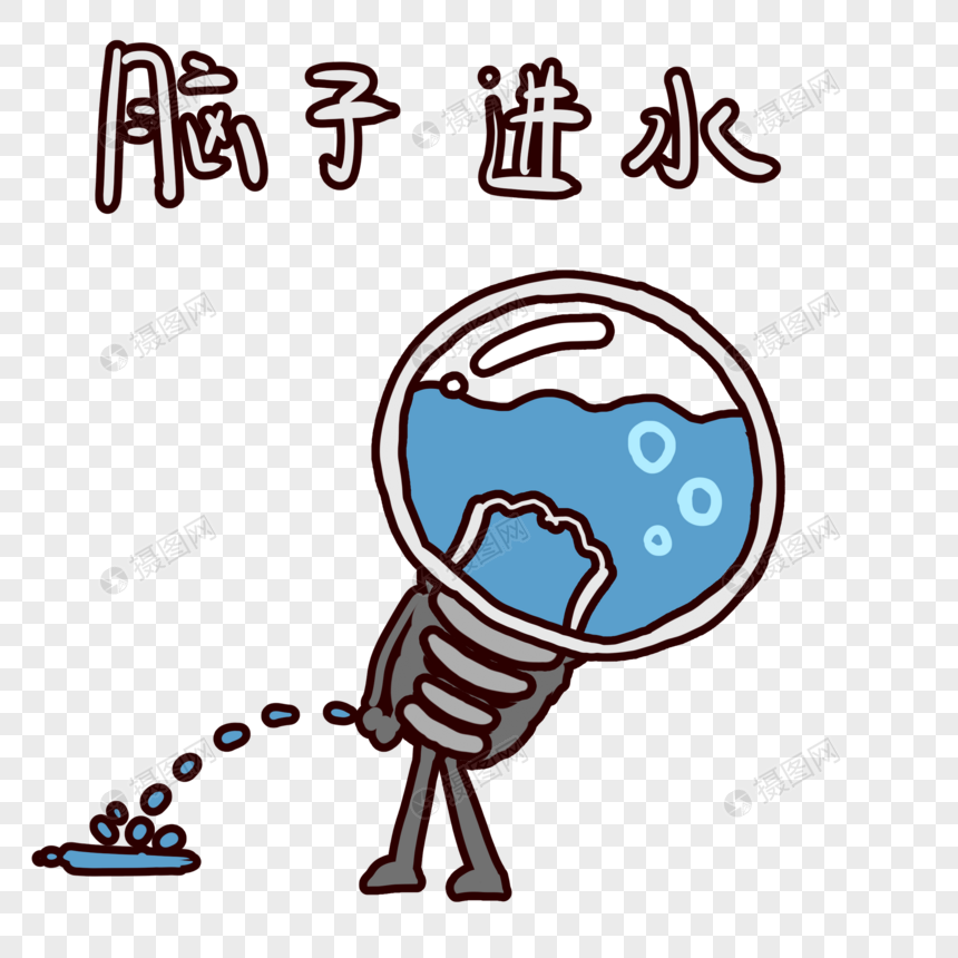 灯泡精灵脑子进水表情包