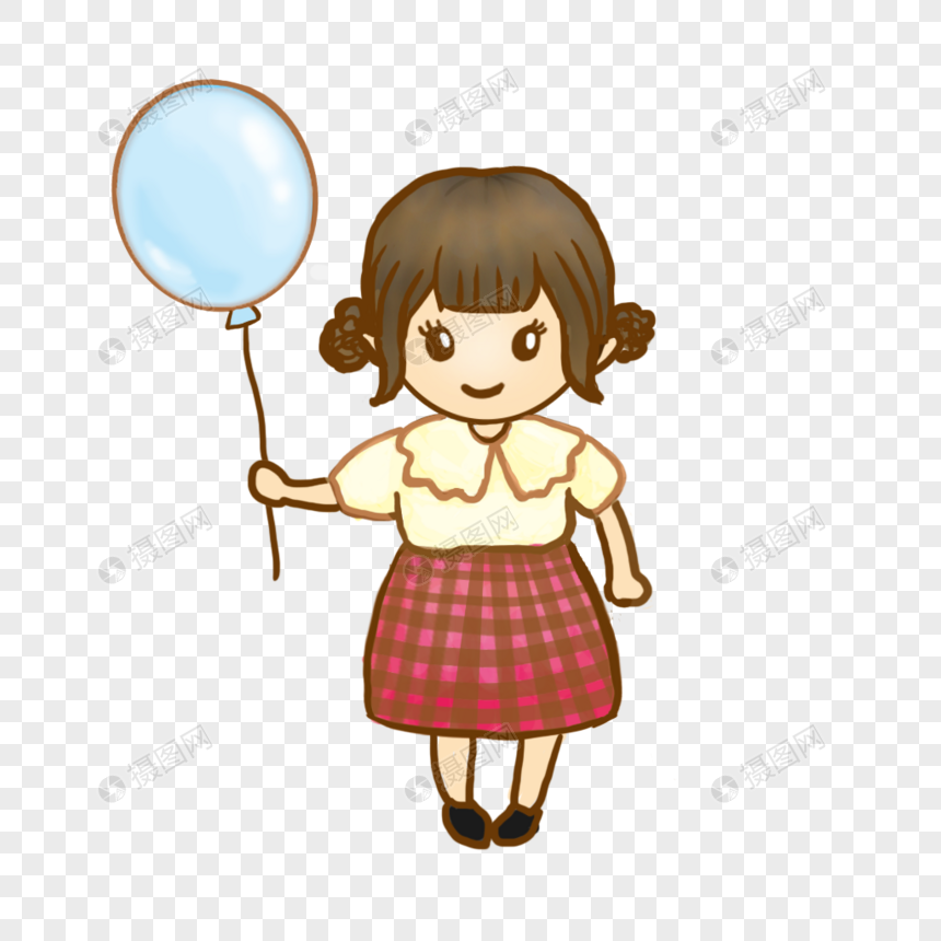 拿气球的小女孩