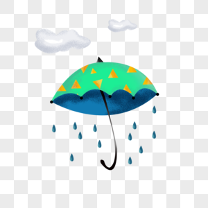 彩色雨伞天气心情高清图片