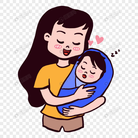 母亲温馨怀抱里的婴儿图片