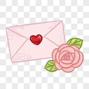 玫瑰信爱情信素材高清图片