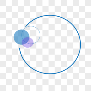 电商节科技风圆圈简约蓝色边框图片