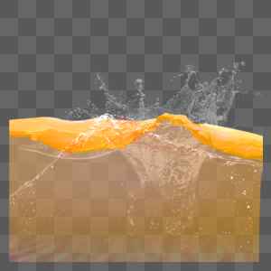 黄色水波素材图片