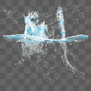 蓝色水纹水蓝色创意漂浮元素高清图片