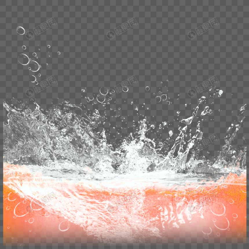 橙色水元素图片