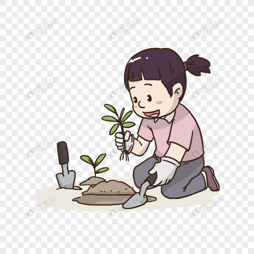 免抠元素 手绘/卡通元素 种地.