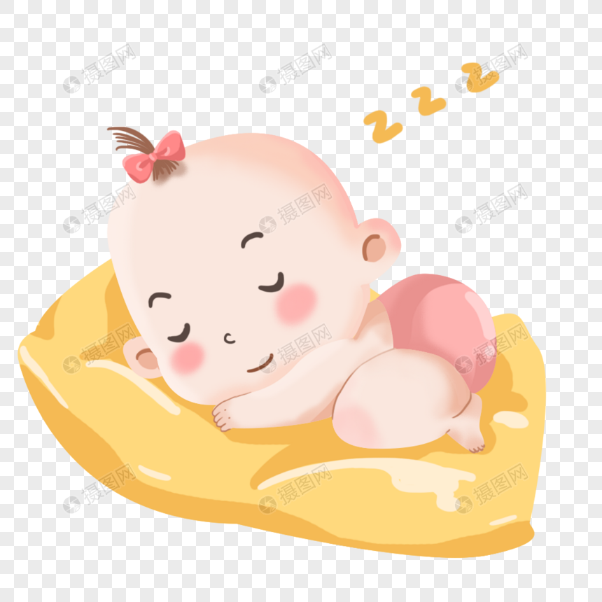 睡着的可爱小婴儿宝宝