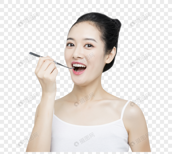 口腔牙齿美白护理女性图片