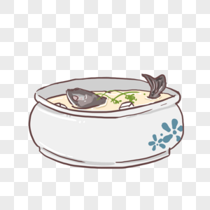 豆腐鱼汤食物美食食品美味卡通图片