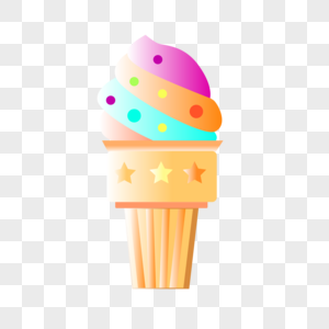 夏天的冰淇淋甜筒图片