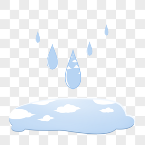 雨滴与积水图片