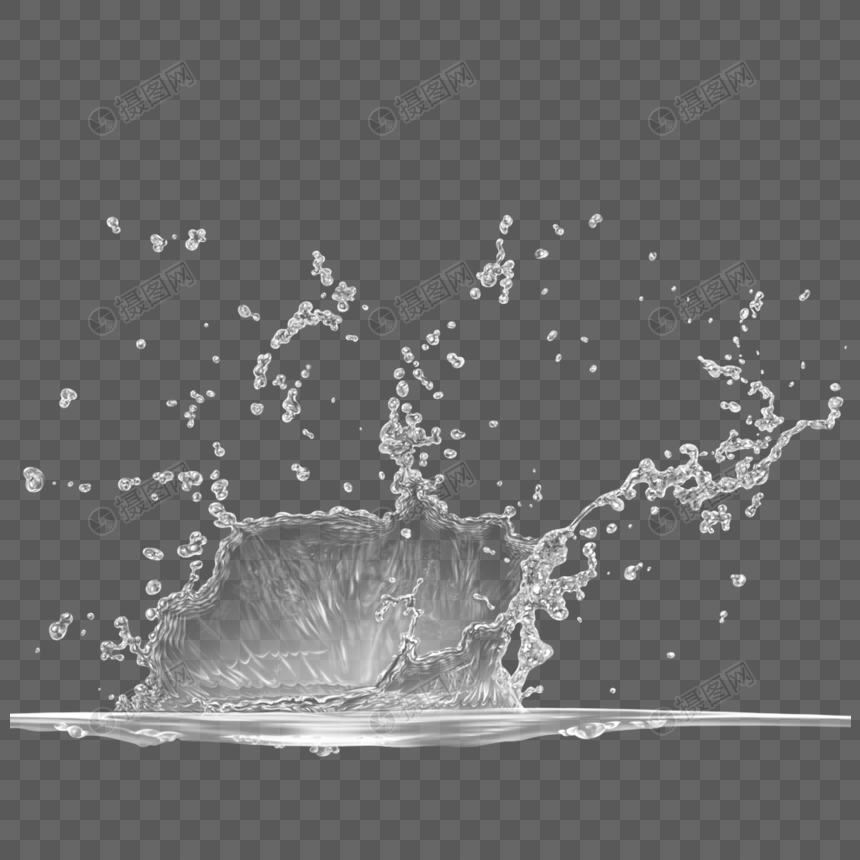 透明水元素图片