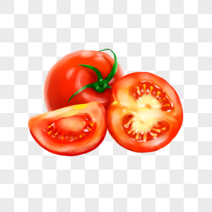 西红柿手绘水果蔬菜高清图片