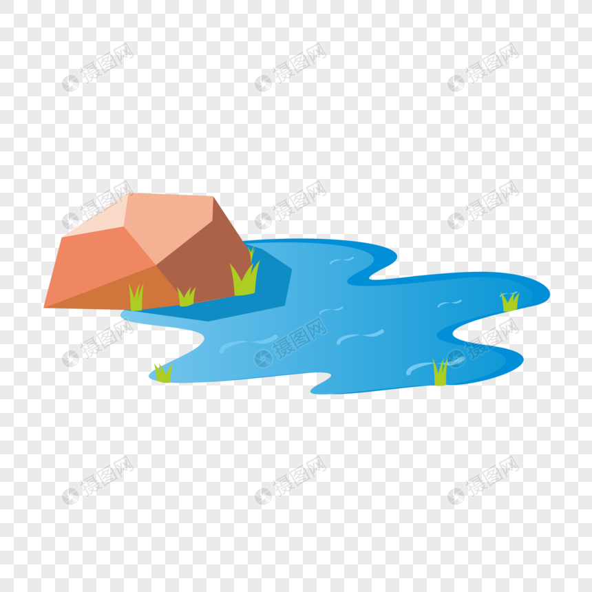 免抠元素 手绘/卡通元素 水洼 水洼.