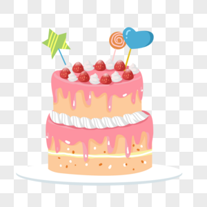节日里的甜蜜美味的草莓奶油蛋糕高清图片