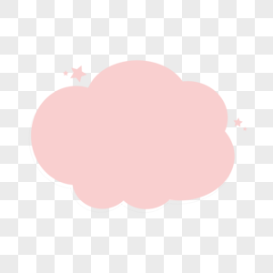 矢量卡通粉色云朵边框图片